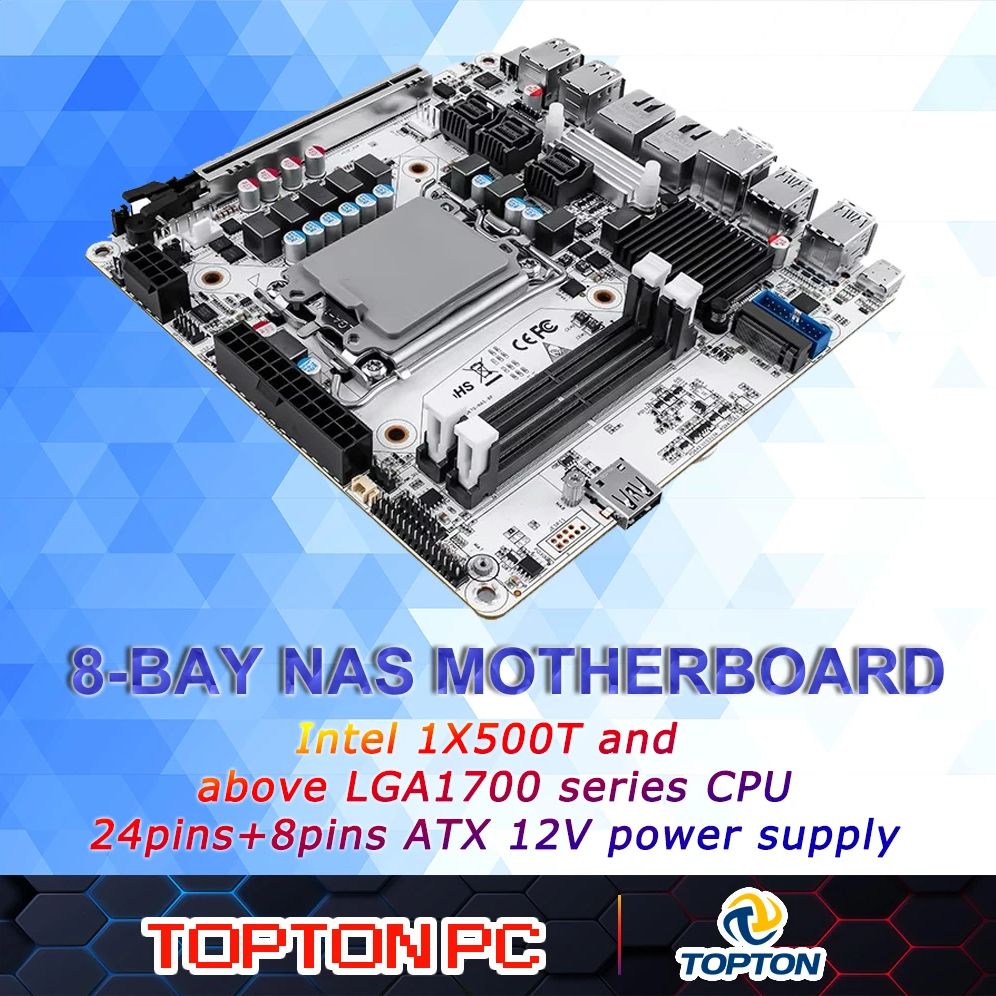 Nas Motherboard 8 Sata Mini Itx - Motherboard Mini ITX NAS 8-Bay (LGA1700