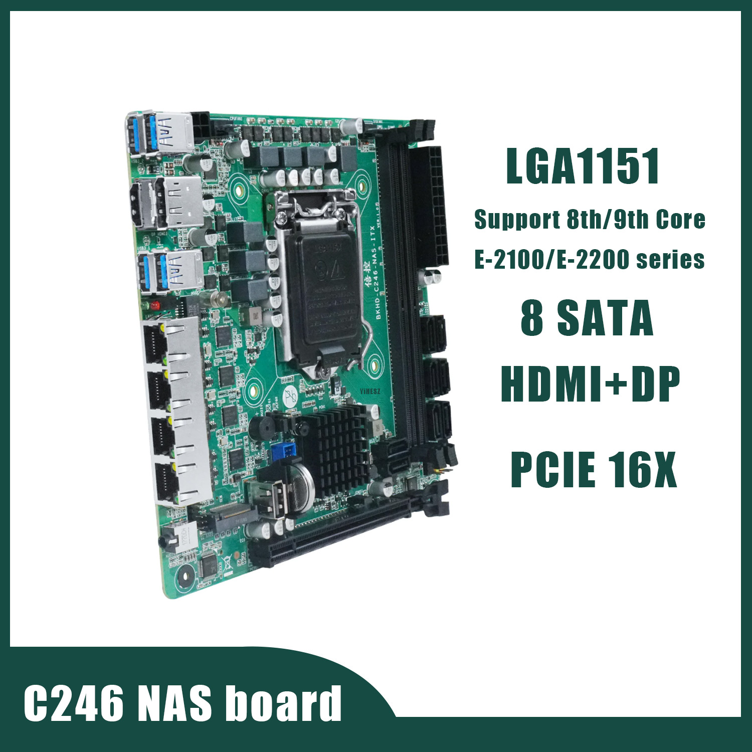 Motherboard NAS C246 8 SATA 3. - Nas Motherboard 8 Sata Mini Itx ulasan dan harga